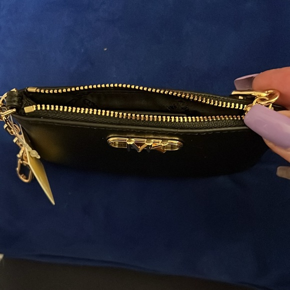 NWT MICHAEL KORS “PARKER” SMALL LEATHER WALLET/CARD & KEY HOLDER•BLACK - Picture 4 of 8